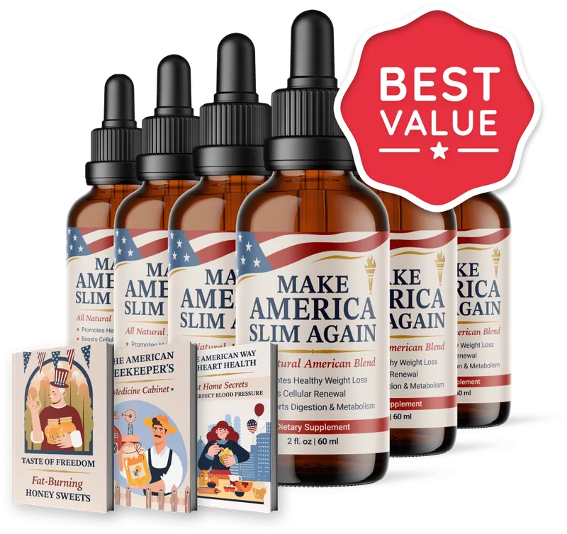 Make America Slim Again 6 bottle package with three free bonus guides